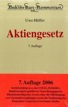 Aktiengesetz (Beck'sche Kurz-Kommentare, Band 53) Law