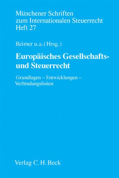 Europäisches Gesellschafts- und Steuerrecht Law