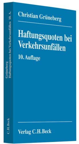 Haftungsquoten bei Verkehrsunfällen: Eine systematische Zusammenstellung veröffentlichter Entscheidungen nach dem StVG Law