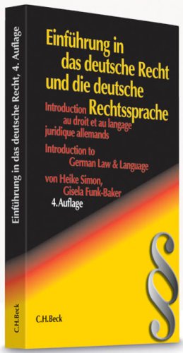 Einführung in das deutsche Recht und die deutsche Rechtssprache (Rechtssprache des Auslands) Law