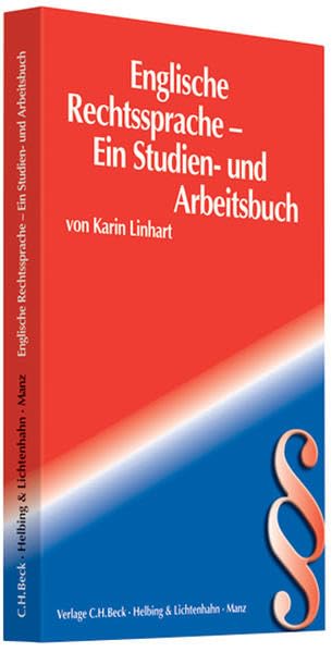 Englische Rechtssprache: Ein Studien- und Arbeitsbuch (Rechtssprache des Auslands) Law