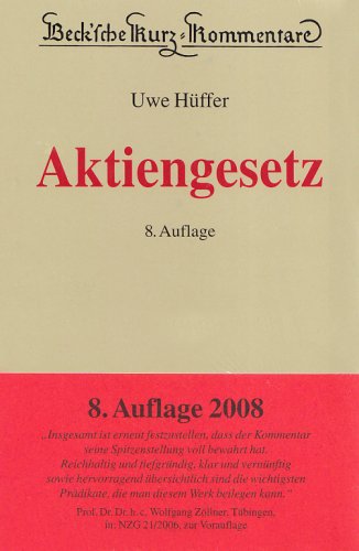 Aktiengesetz (Beck'sche Kurz-Kommentare, Band 53) Law