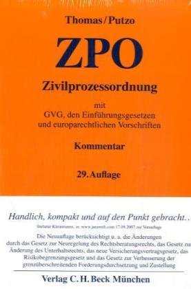Zivilprozessordnung: mit Gerichtsverfassungsgesetz, den Einführungsgesetzen und europarechtlichen Vorschriften (Gelbe Erläuterungsbücher) Law