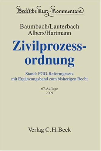 Zivilprozessordnung: mit FamFG, GVG und anderen Nebengesetzen (Beck'sche Kurz-Kommentare, Band 1) Law