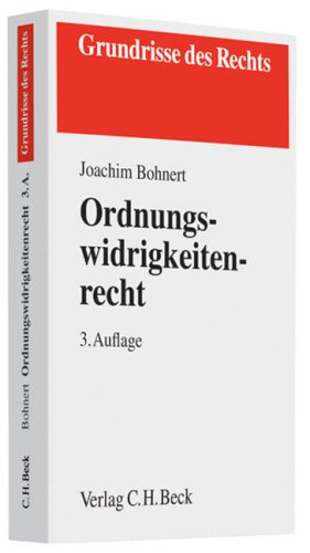 Ordnungswidrigkeitenrecht (Grundrisse des Rechts) Law