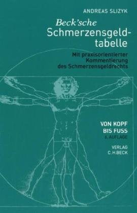 Beck'sche Schmerzensgeld-Tabelle: Von Kopf bis Fuß. Basisdaten von mehr als 2700 Schmerzensgeld-Entscheidungen mit systematischer Kommentierung des Schmerzensgeldrechts Law