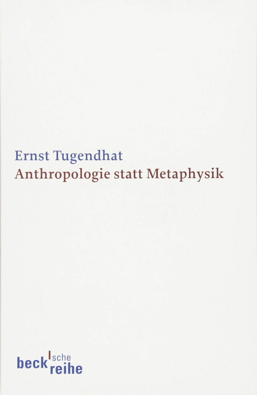 Product Image: Anthropologie statt Metaphysik