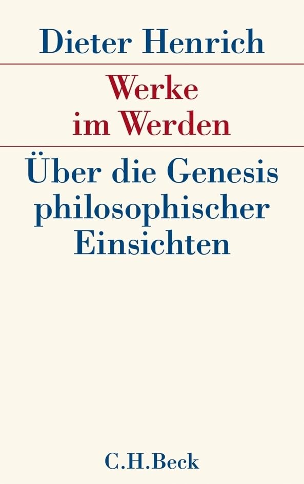 Werke im Werden: Über die Genesis philosophischer Einsichten Philosophy
