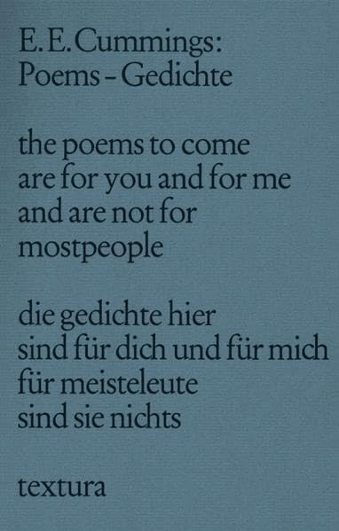 Poems - Gedichte: Englisch-Deutsch (textura) Poetry