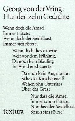 Hundertzehn Gedichte (textura) Poetry
