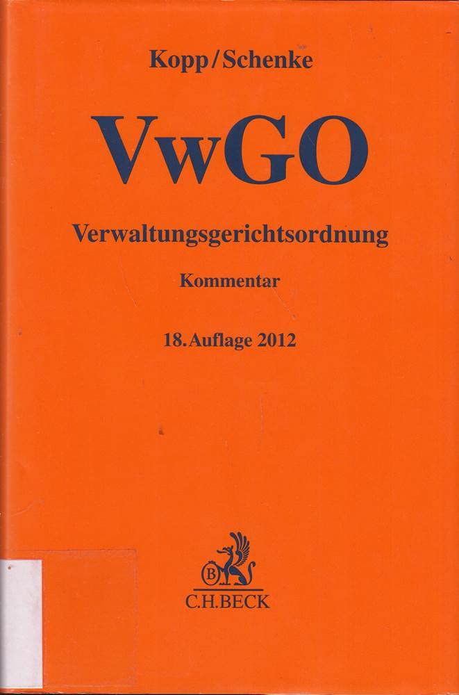Verwaltungsgerichtsordnung (Gelbe Erläuterungsbücher) Law