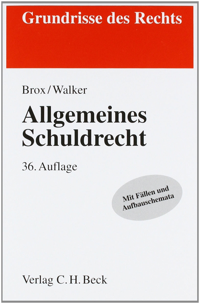 Allgemeines Schuldrecht (Grundrisse des Rechts) Law