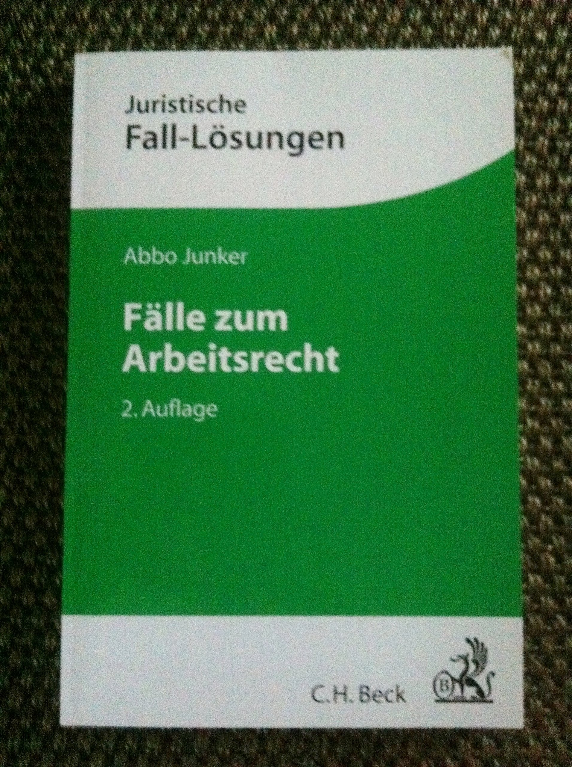 Fälle zum Arbeitsrecht: Mit einer Anleitung zur Lösung arbeitsrechtlicher Aufgaben (Juristische Fall-Lösungen) Law