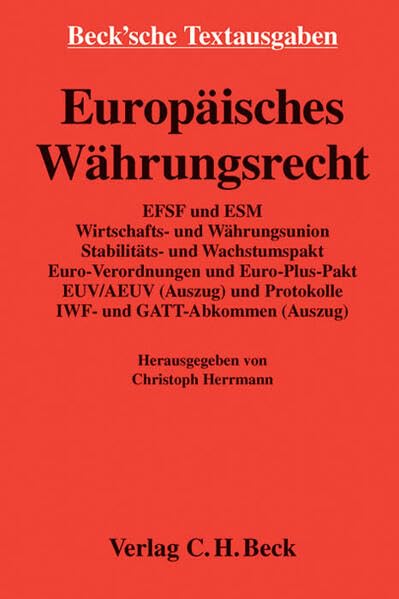 Europäisches Währungsrecht Law