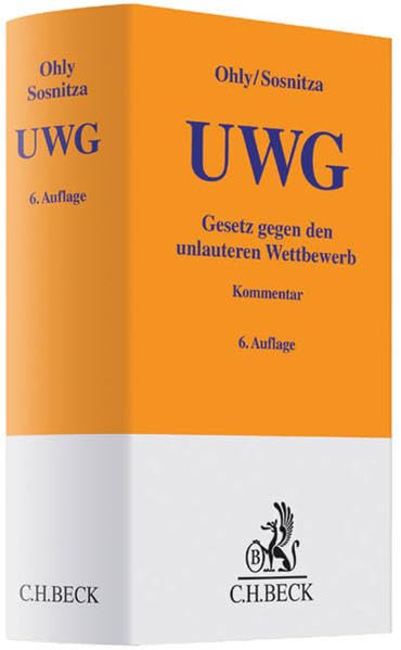 Gesetz gegen den unlauteren Wettbewerb: mit Preisangabenverordnung (Gelbe Erläuterungsbücher) Law