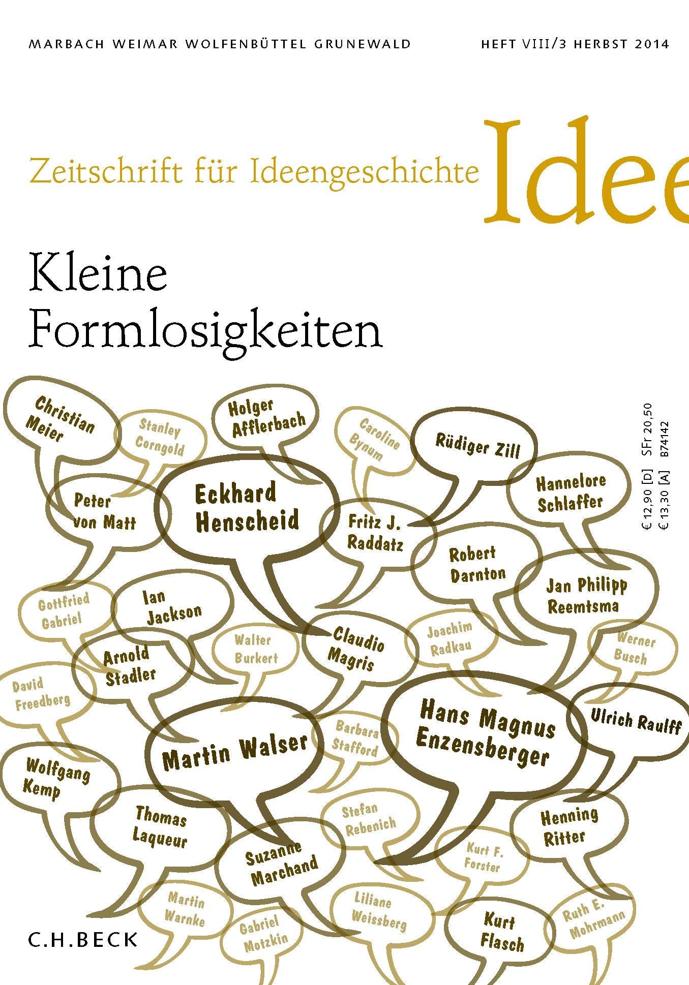 Zeitschrift für Ideengeschichte Heft VIII/3 Herbst 2014 Books