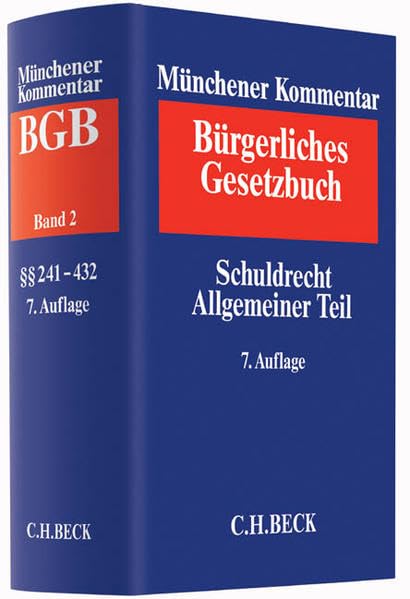 Münchener Kommentar zum Bürgerlichen Gesetzbuch Bd. 2: Schuldrecht Allgemeiner Teil Law