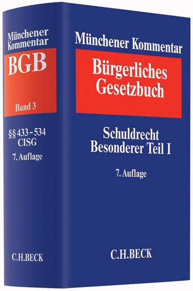 Münchener Kommentar zum Bürgerlichen Gesetzbuch  Bd. 3: Schuldrecht, Besonderer Teil I §§ 433-534, Finanzierungsleasing, CISG book
