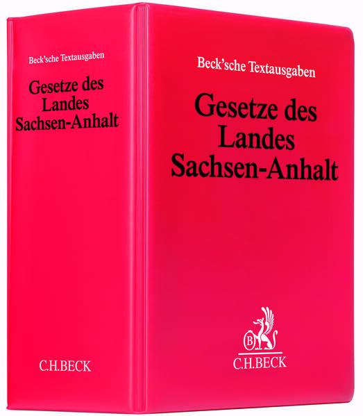 Gesetze des Landes Sachsen-Anhalt Hauptordner 86 mm Law