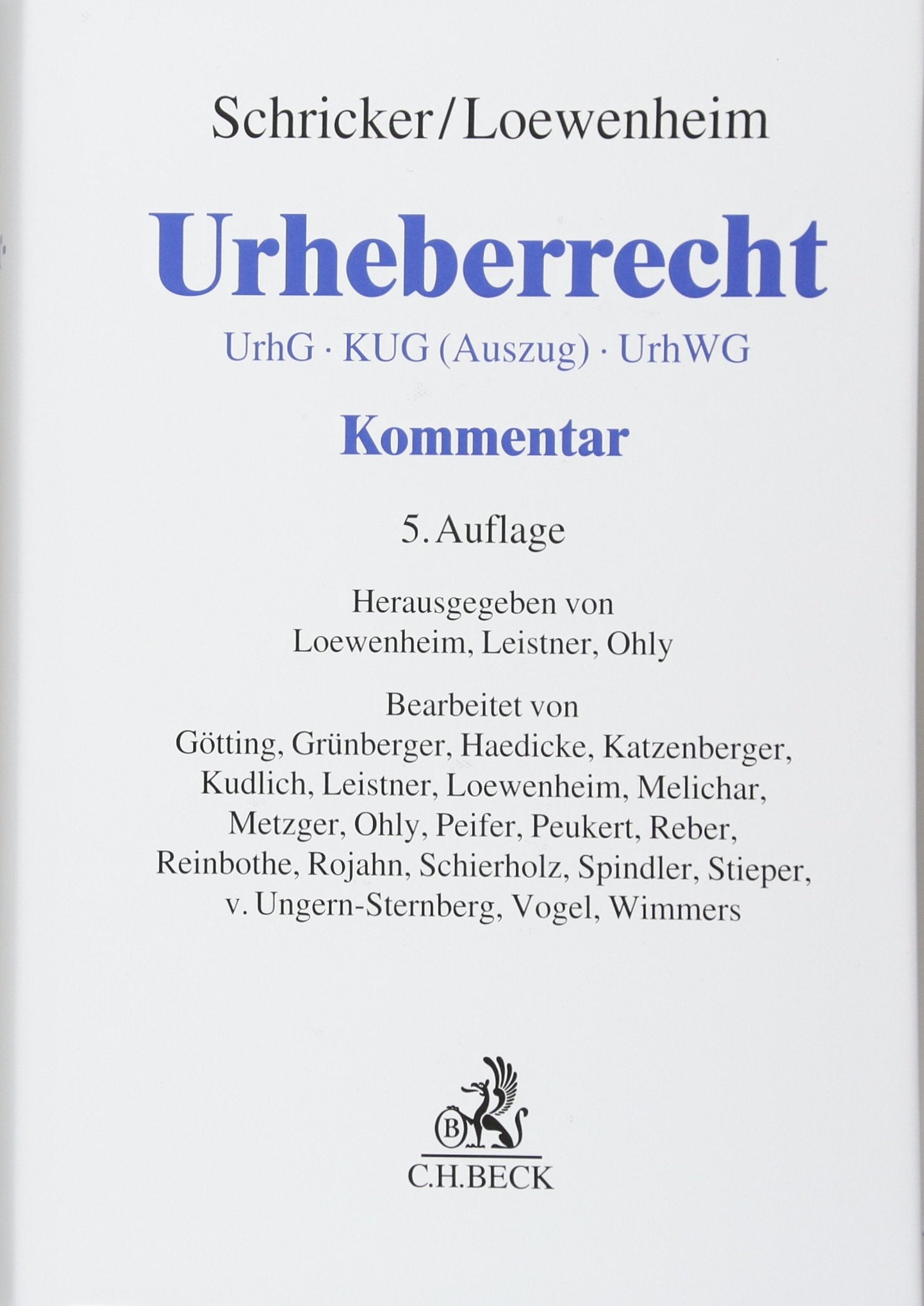 Urheberrecht: UrhG, KUG (Auszug), UrhWG Law