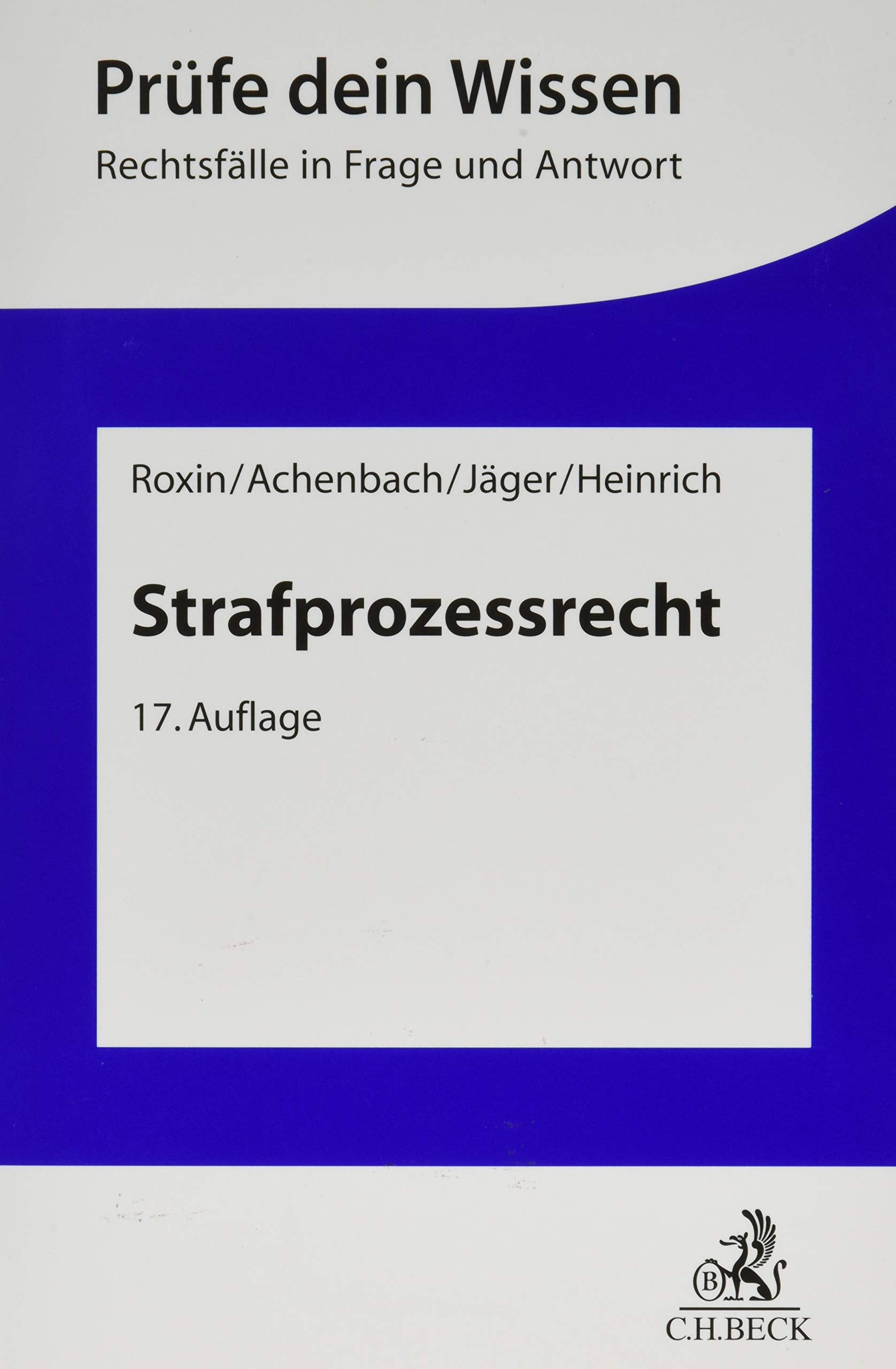Strafprozessrecht (Prüfe dein Wissen) Law