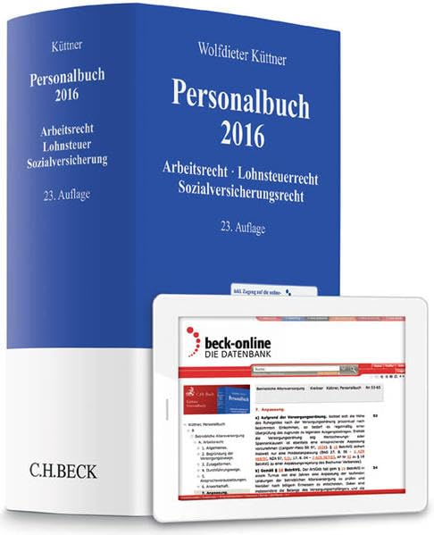 Personalbuch 2016: Arbeitsrecht, Lohnsteuerrecht, Sozialversicherungsrecht - Rechtsstand: 1. Januar 2016 Law