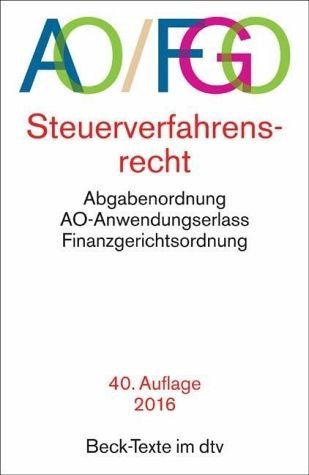 Abgabenordnung AO FGO book