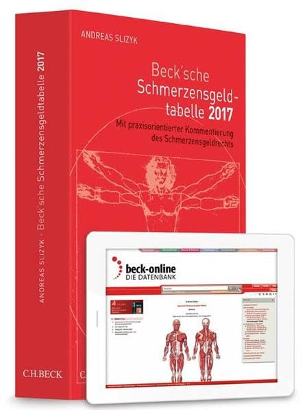 Beck'sche Schmerzensgeld-Tabelle 2017: Von Kopf bis Fuß Law