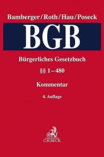 Bürgerliches Gesetzbuch Band 1: §§ 1-480: Kommentar Law