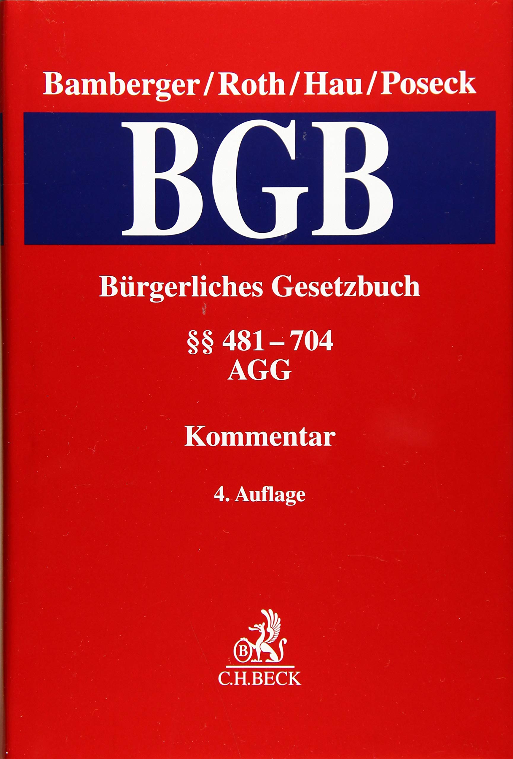 Bürgerliches Gesetzbuch Band 2: §§ 481-704, AGG: Kommentar Law