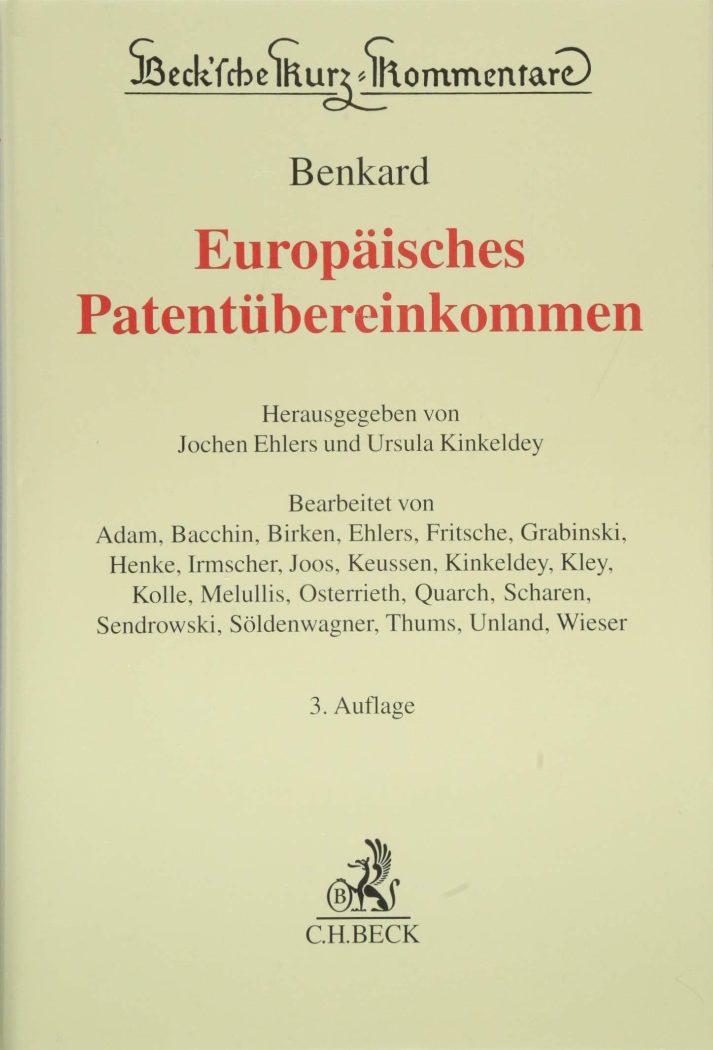 Europäisches Patentübereinkommen Law