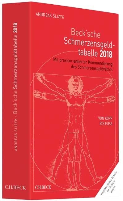 Beck'sche Schmerzensgeld-Tabelle 2018: Von Kopf bis Fuß Law