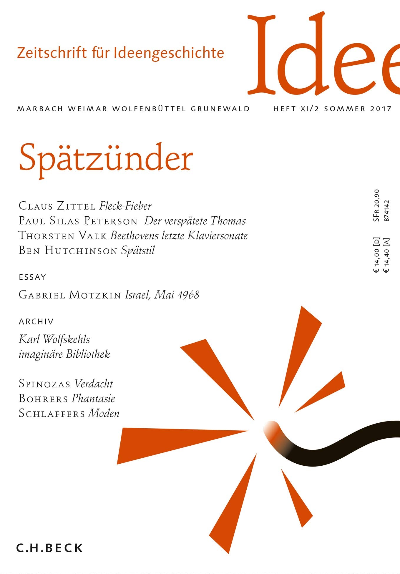 Zeitschrift für Ideengeschichte Heft XI/2 Sommer 2017 Philosophy