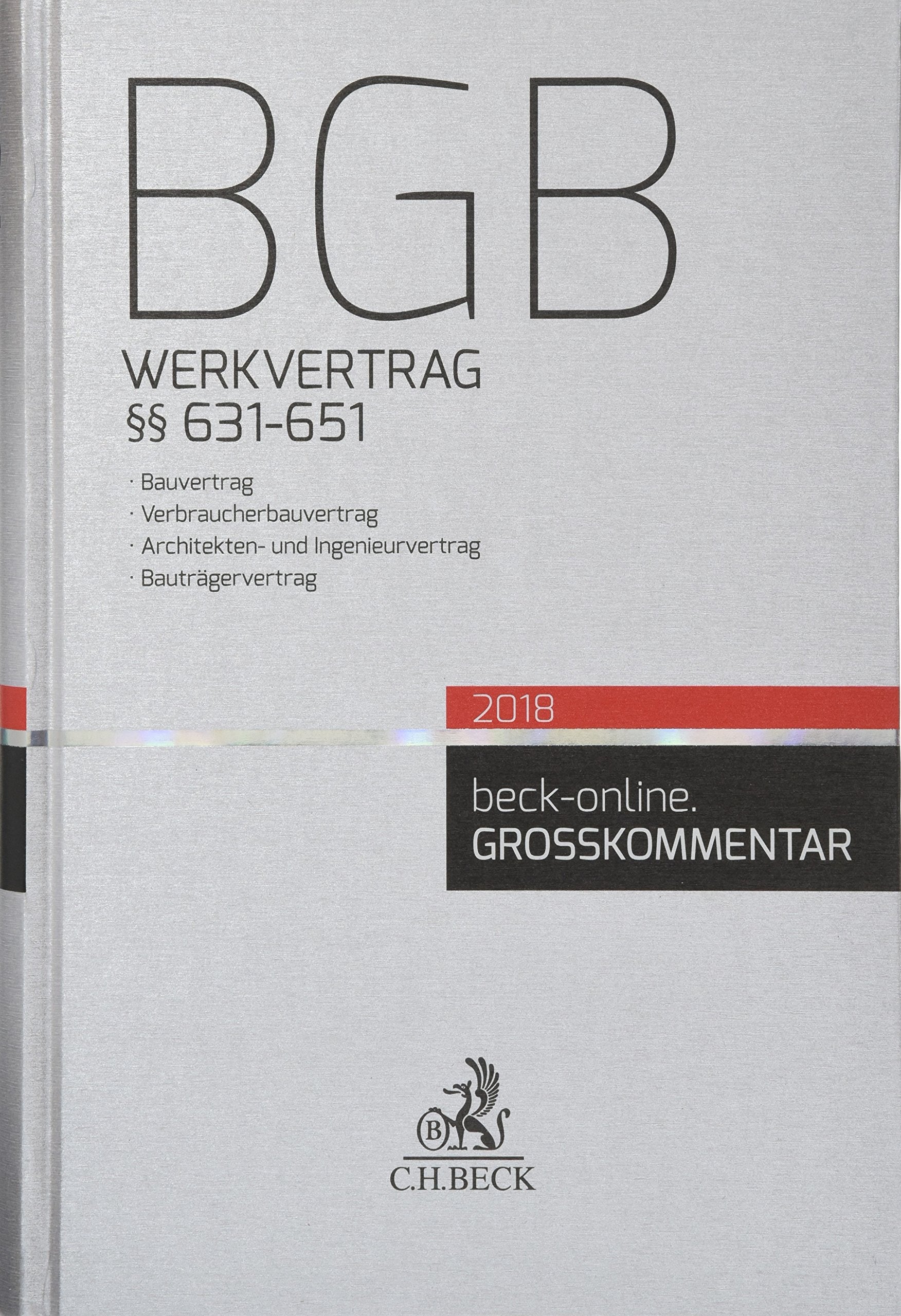 BGB Werkvertrag Law Books