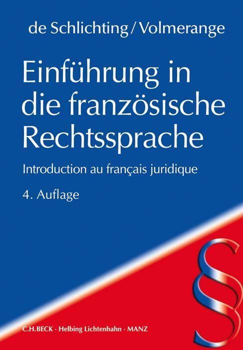 Einführung in die französische Rechtssprache (Rechtssprache des Auslands) Law