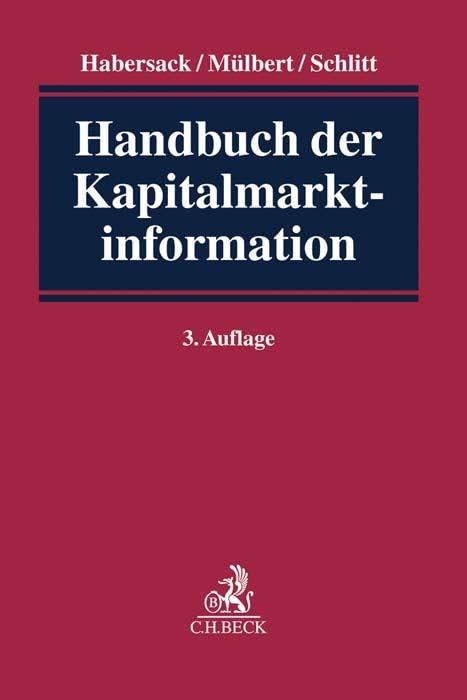 Handbuch der Kapitalmarktinformation Law