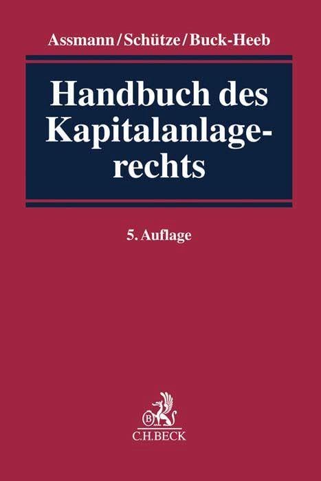 Handbuch des Kapitalanlagerechts Law