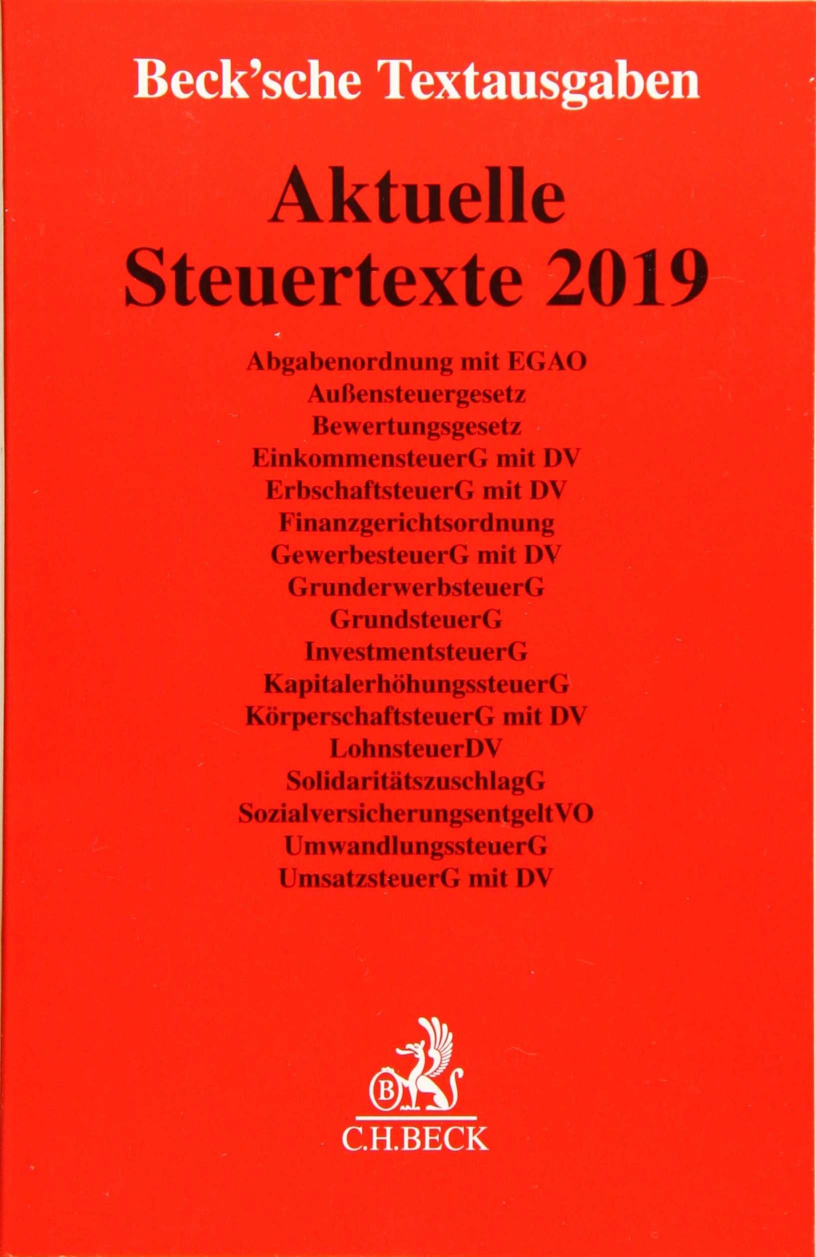 Product Image: Aktuelle Steuertexte 2019