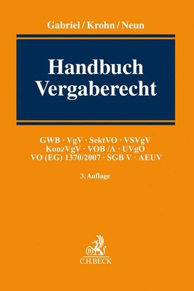 Product Image: Handbuch Vergaberecht