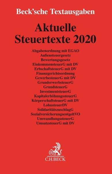 Aktuelle Steuertexte 2020 Law