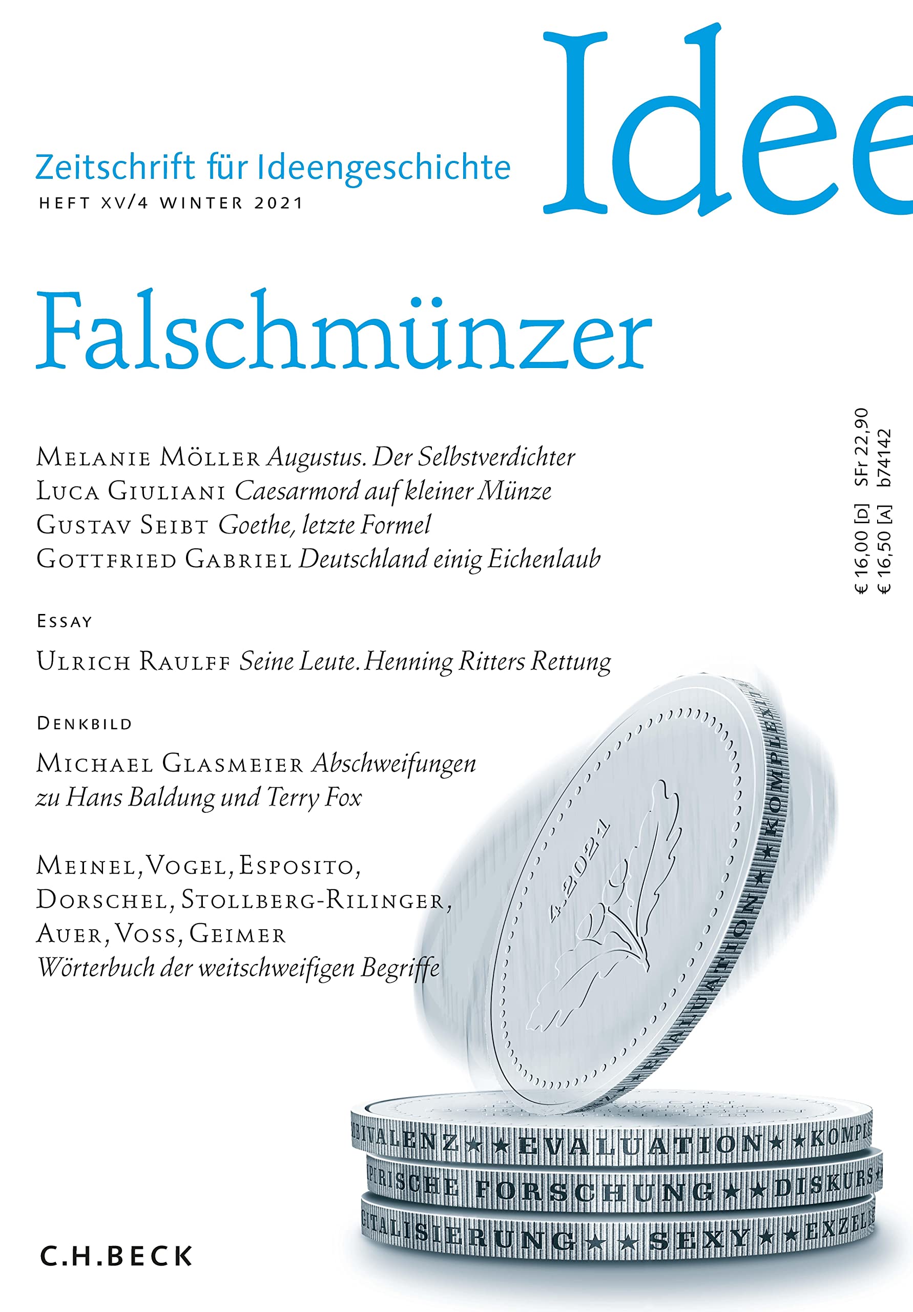 Zeitschrift für Ideengeschichte Heft XV/4 Winter 2021 Books