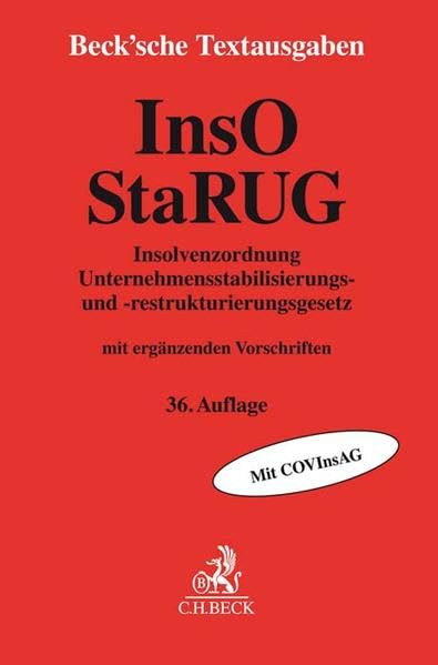 Insolvenzordnung / Unternehmensstabilisierungs- und -restrukturierungsgesetz book