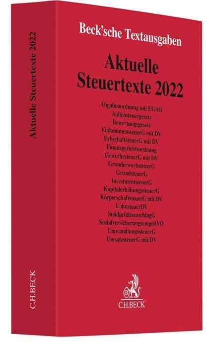 Product Image: Aktuelle Steuertexte 2022