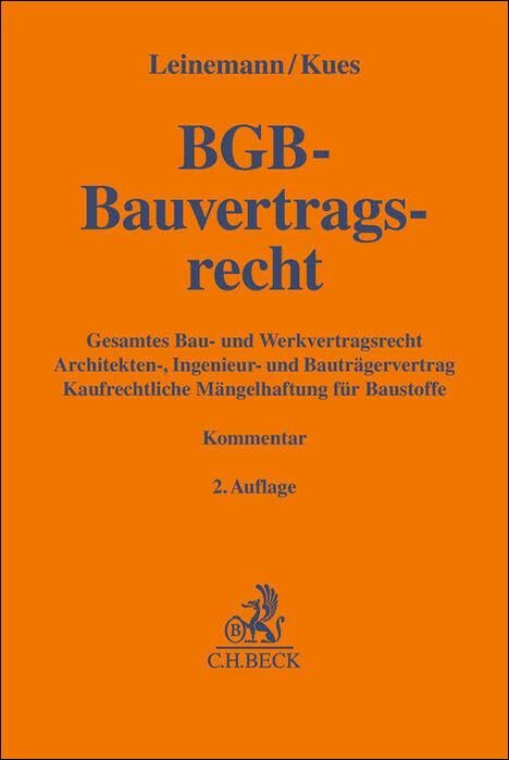 BGB-Bauvertragsrecht: Kommentar (Gelbe Erläuterungsbücher) Law