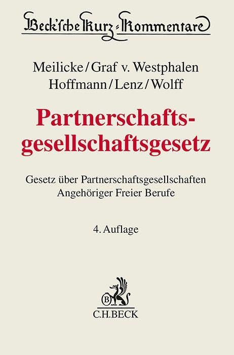 Partnerschaftsgesellschaftsgesetz. PartGG Law