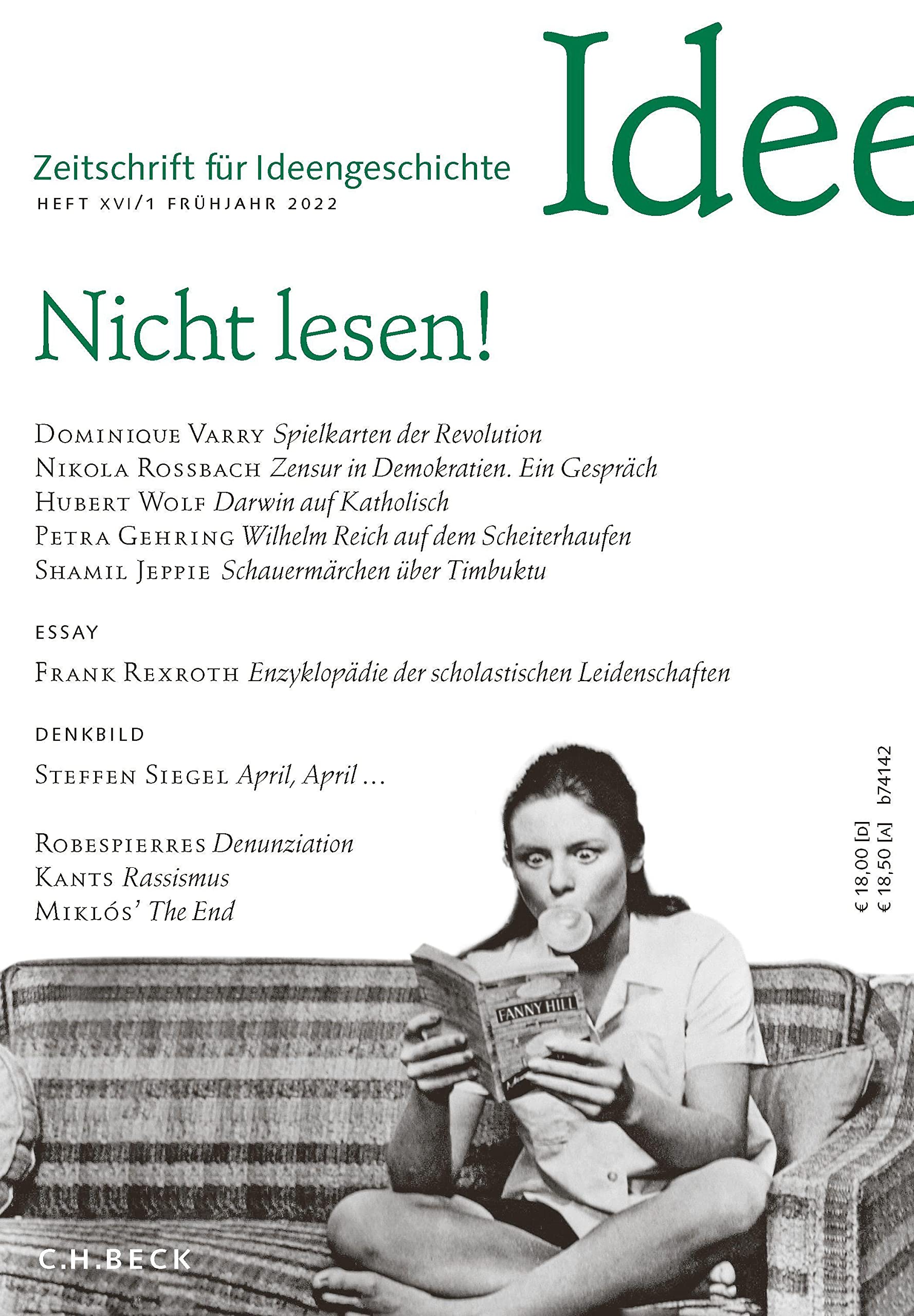 Zeitschrift für Ideengeschichte Heft XVI/1 Frühjahr 2022 Books