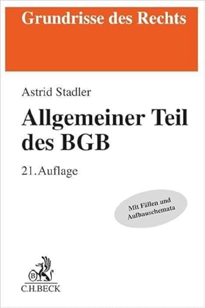 Allgemeiner Teil des BGB Law Books