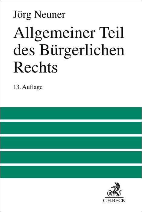 Allgemeiner Teil des Bürgerlichen Rechts (Großes Lehrbuch) Law