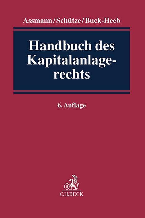Handbuch des Kapitalanlagerechts Law