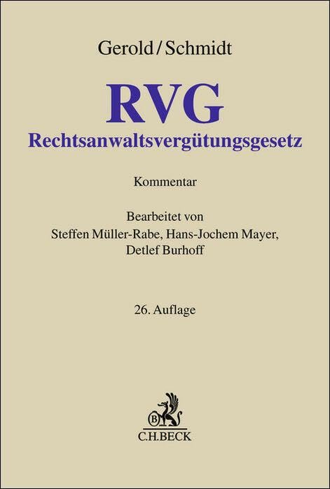 Rechtsanwaltsvergütungsgesetz. RVG Law